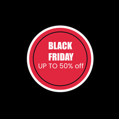New Black Friday logo for advertising icon discount tag, level, vector logo template.Black Friday Gift Banner Vector
