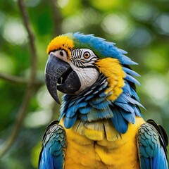 Obraz premium Majestic Macaw Parrot in the Rainforest