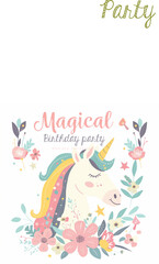 Magical birthday party invitation