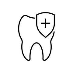 Tooth with shield icon