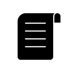 Document with curved corner