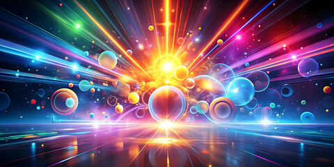 Obraz premium Vibrant Glowing Abstract Art for Promotional Campaigns | Dynamic Digital Design for Online Marketing