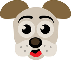 Cute Dog Head Cartoon, Puppy Dog Head Illustration