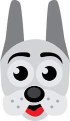 Cute Dog Head Cartoon, Puppy Dog Head Illustration