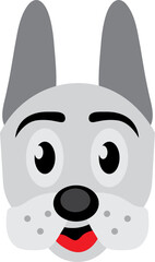 Cute Dog Head Cartoon, Puppy Dog Head Illustration
