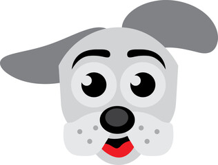 Cute Dog Head Cartoon, Puppy Dog Head Illustration