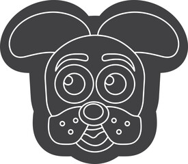 Cute Dog Head Cartoon, Puppy Dog Head Outline
