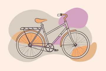 Bicycle line art vector