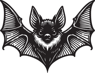 silhouette of clean vector of bat isolated