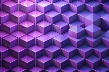 Obraz premium Abstract 3D geometric pattern of purple cubes