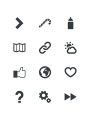 Set of icons for web, set of icons for web design, vector illustration