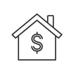 house sell line icon