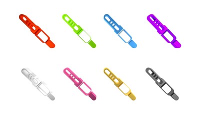 Colorful Audio jack icon isolated on white background. Audio cable for connection sound equipment. Plug wire. Musical instrument. Minimalism concept. 3D render illustration