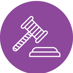 Law line circle icon