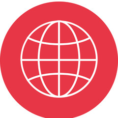 Global line circle icon