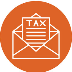 Tax line circle icon