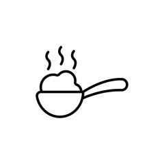 Oatmeal outline icons, minimalist vector illustration ,simple transparent graphic element .Isolated on white background