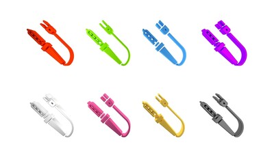 Colorful Soldering iron icon isolated on white background. Minimalism concept. 3D render illustration