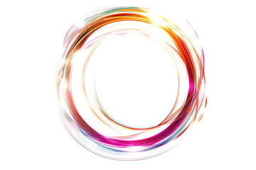 round colorful light frame isolated on white or transparent png