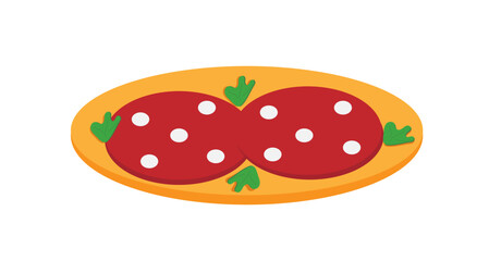 sausage sandwich on a white background
