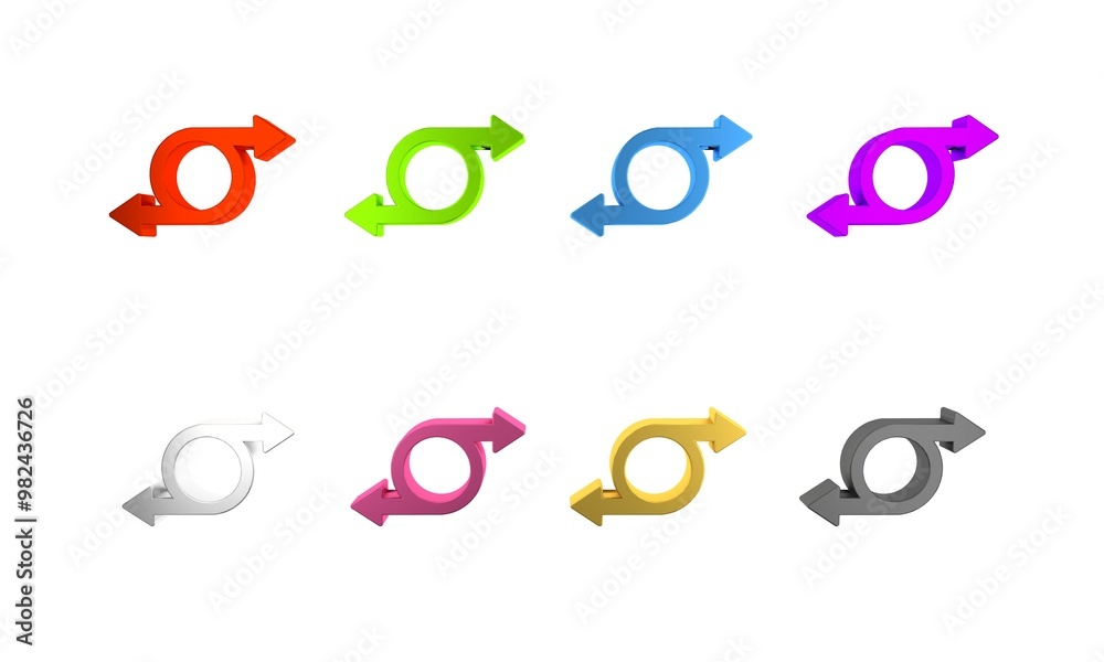 Poster colorful arrow icon isolated on white background. direction arrowhead symbol. navigation pointer sig