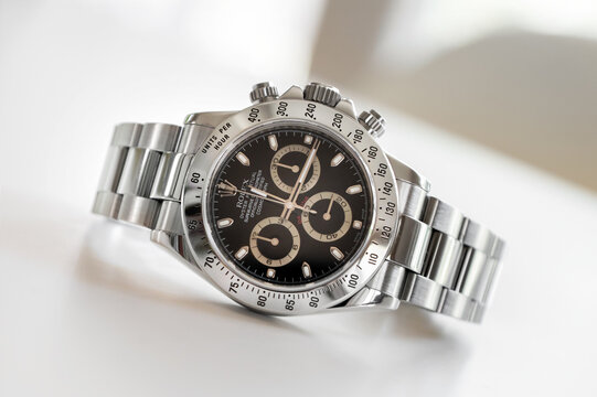 Rolex daytona cosmograph wristwatch on white background