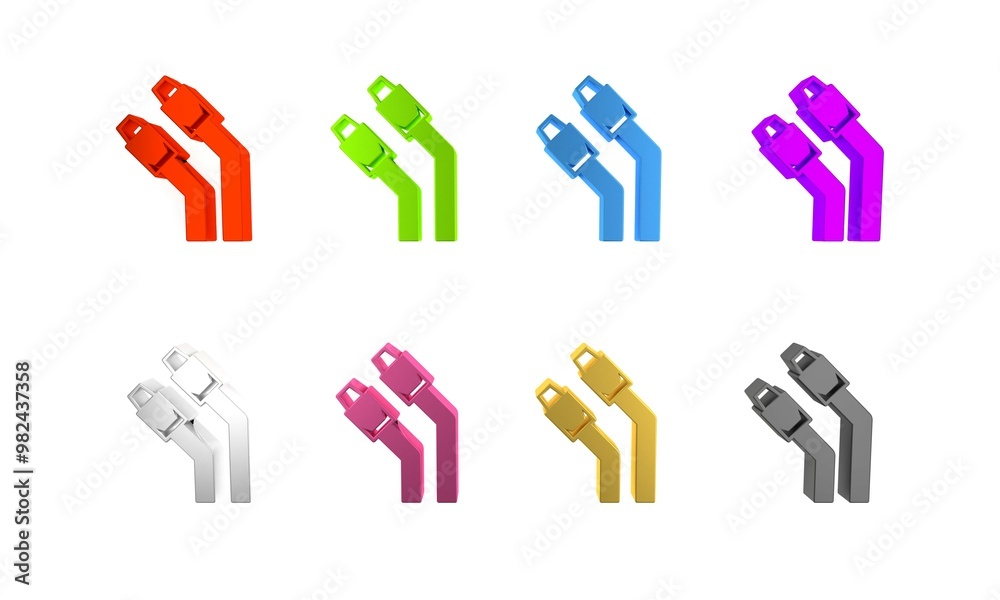 Canvas Prints Colorful LAN cable network internet icon isolated on white background. Minimalism concept. 3D render illustration