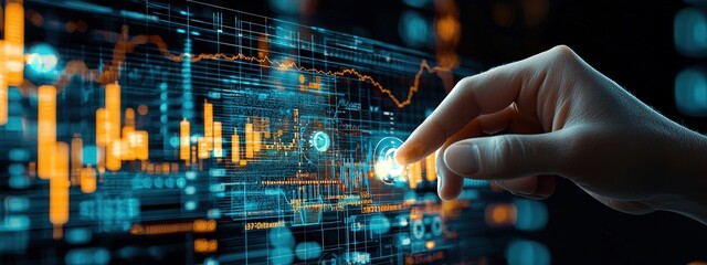 Obraz premium A financial analyst using predictive analytics to make investment decisions.