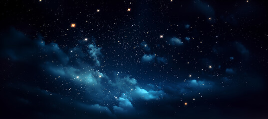 Obraz premium Stars in the Sky. Night landscape. Galaxy night landscape