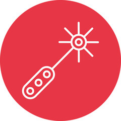 Laser line circle icon