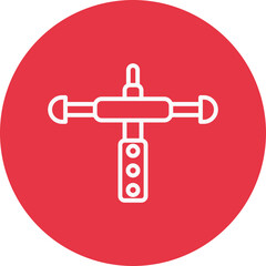 Fototapeta premium Disc detainer line circle icon