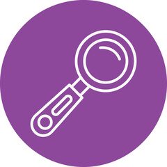 Magnifying glass line circle icon
