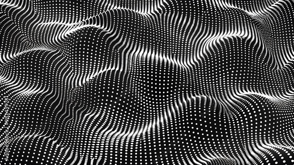 Poster point wave noise texture. abstract dot background. technological cyberspace background. network conn