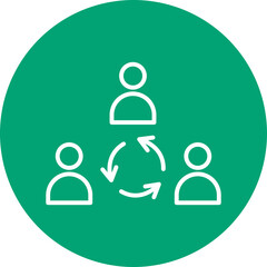 Hierarchy line circle icon