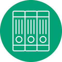Office Files line circle icon
