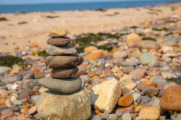 Stack rocks at Duck Harbor Wellfleet Massachusetts