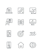 Hand drawn icons set of icons for web design, vector illustration