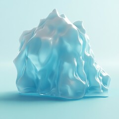 Obraz premium 3D Icon: Iceberg Melting Due to Climate Change Illustration Logo