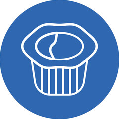 Tart line circle icon