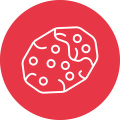 Truffle line circle icon