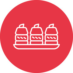 Baklava line circle icon