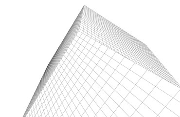 Architectural drawing digital backgroud 3d rendering