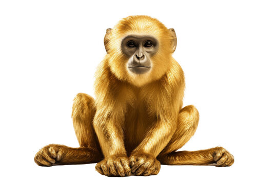 gold monkey zodiac isolated on white