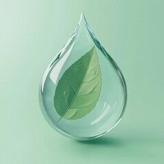 3D Icon: Symbol for Saving and Conserving Water Illustration Logo