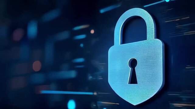 computer security and secure connection concept or cyber security service, security lock with login and connection of verified credentials