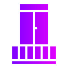 balcony gradient icon