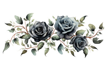 PNG Black roses graphics pattern flower.