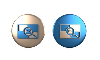 Colorful Old film movie countdown frame icon isolated on white background. Vintage retro cinema timer count. Circle button. 3D render illustration