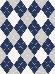 Argyle traditional vector pattern.Seamless geometric illustration pattern.Scotland argyll intarsia pastel element style .Design for fabric clothing,sweater,socks,wrapping,tablecloth,blanket,decoration