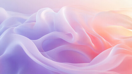 Obraz premium A soft, fluid gradient blending light purple, peach, and sky blue with gentle curves, creating a dreamy and ethereal design.